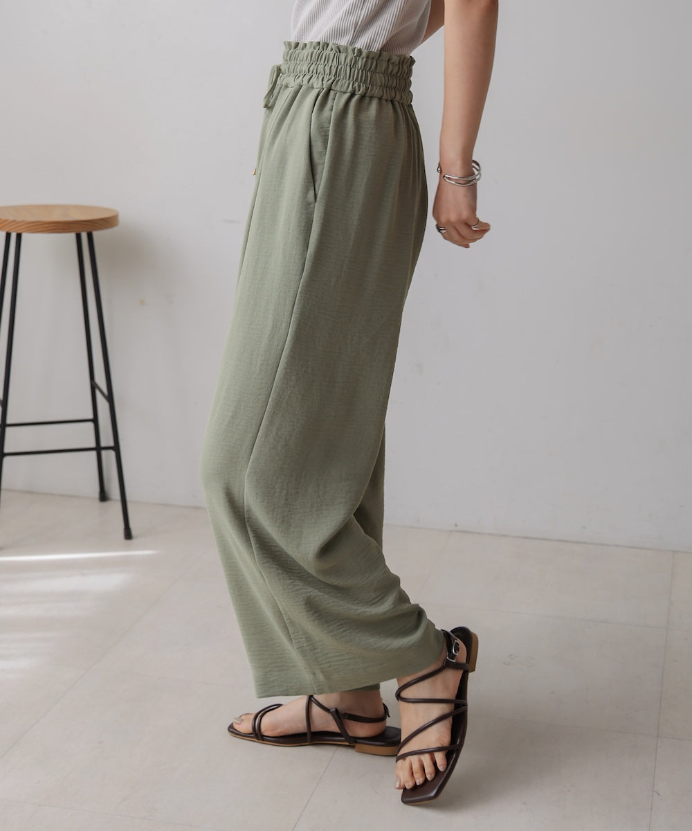 【新色追加】麻ライクリラックスパンツ