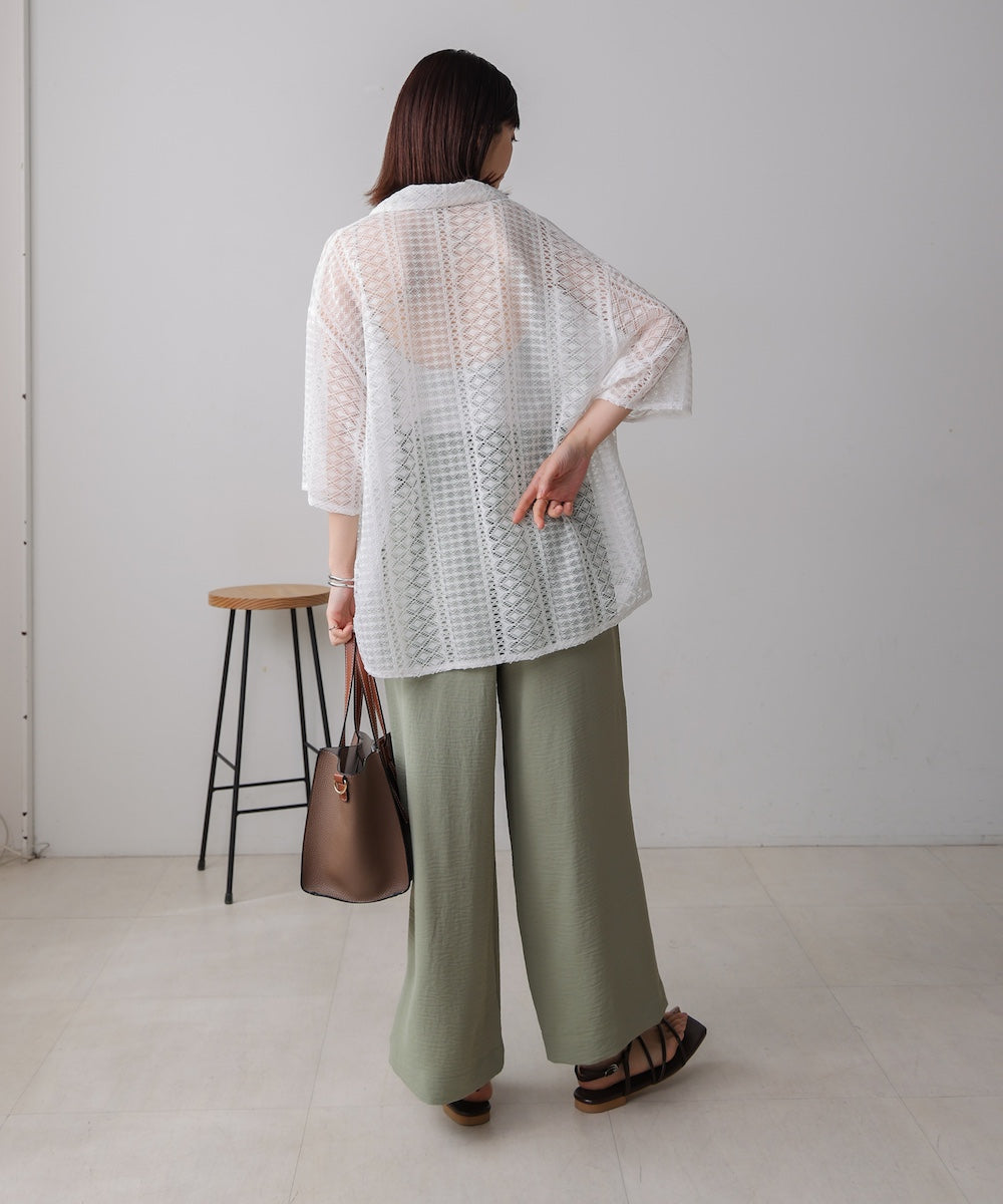 【新色追加】麻ライクリラックスパンツ