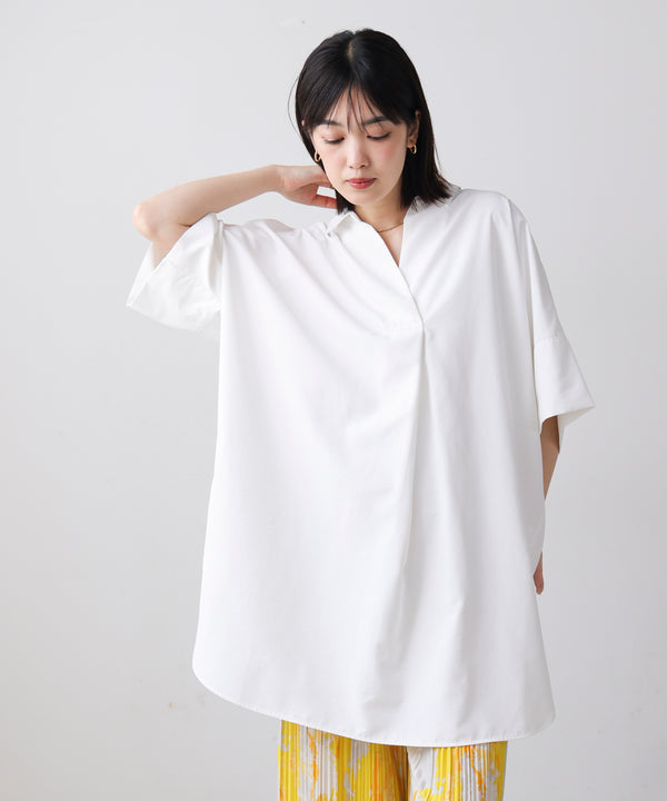 テックコットンオーバーサイズチュニック