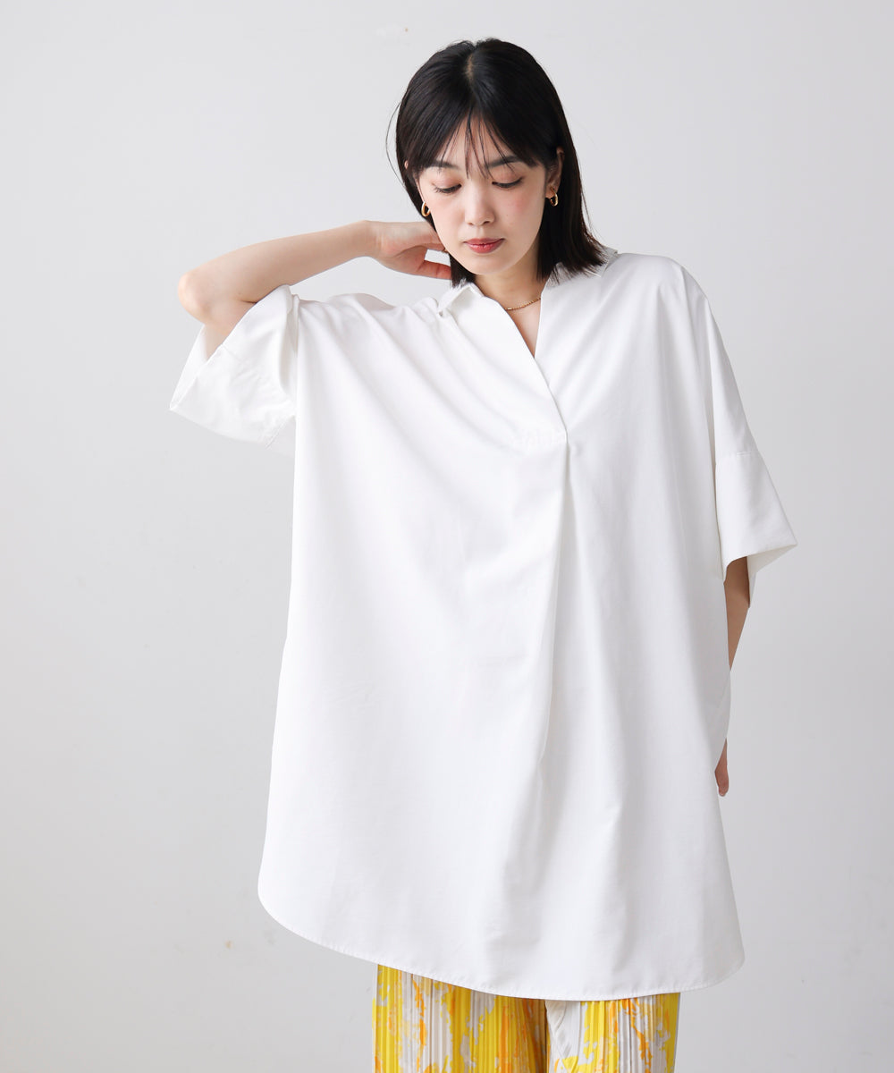 テックコットンオーバーサイズチュニック