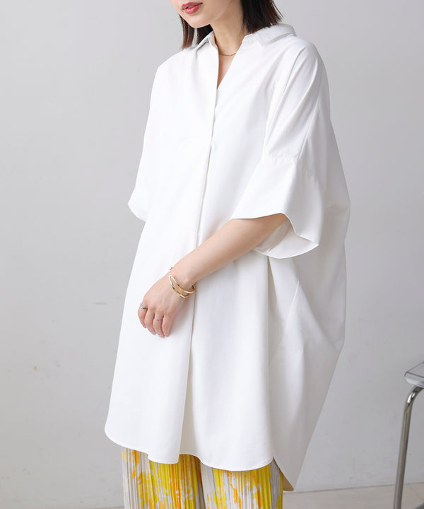 テックコットンオーバーサイズチュニック