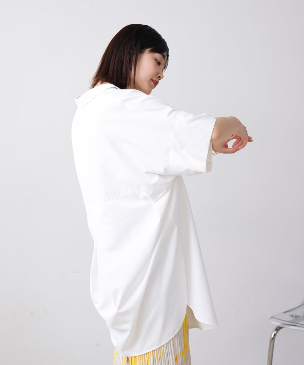 テックコットンオーバーサイズチュニック