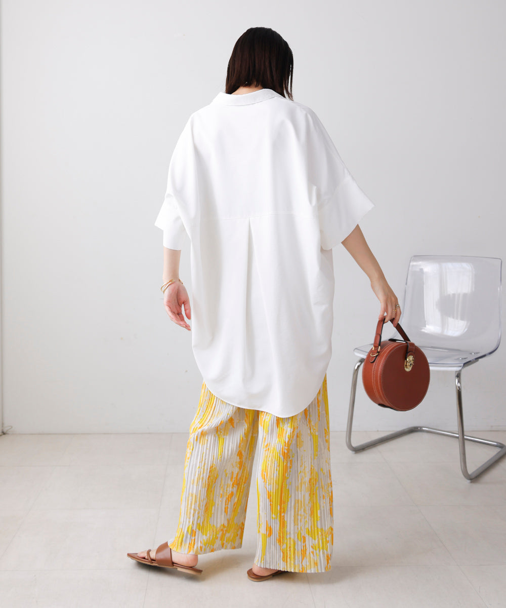 テックコットンオーバーサイズチュニック