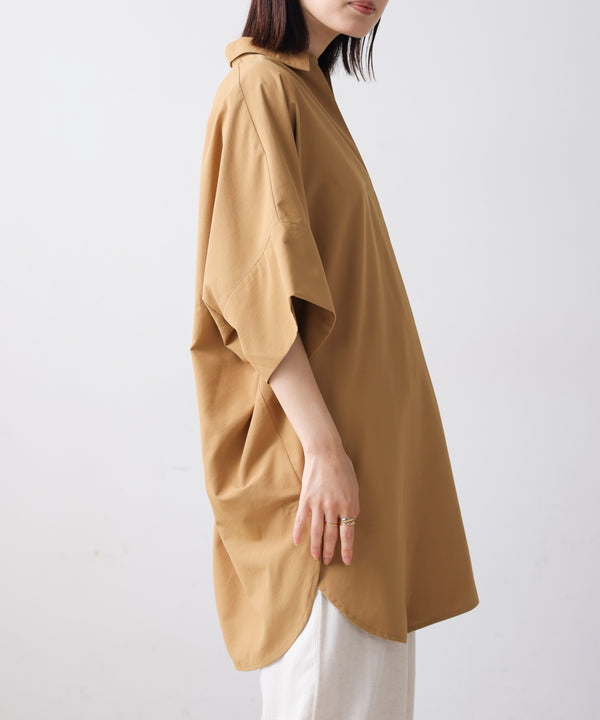 テックコットンオーバーサイズチュニック