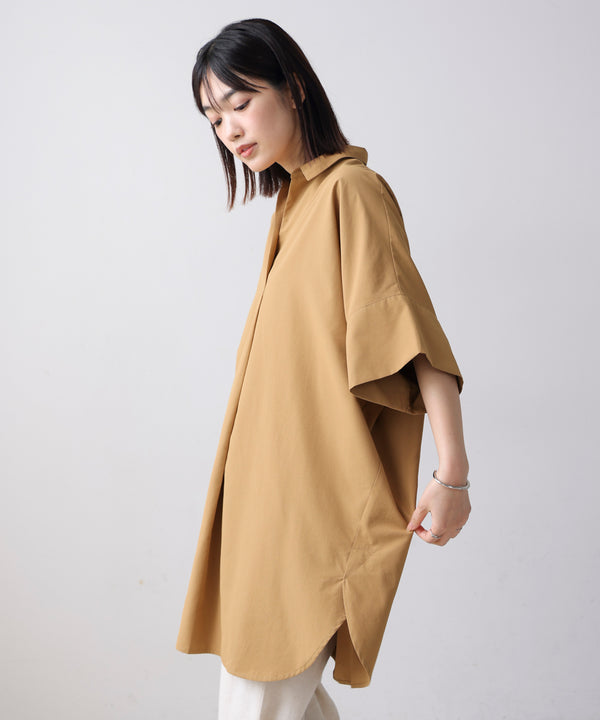 テックコットンオーバーサイズチュニック