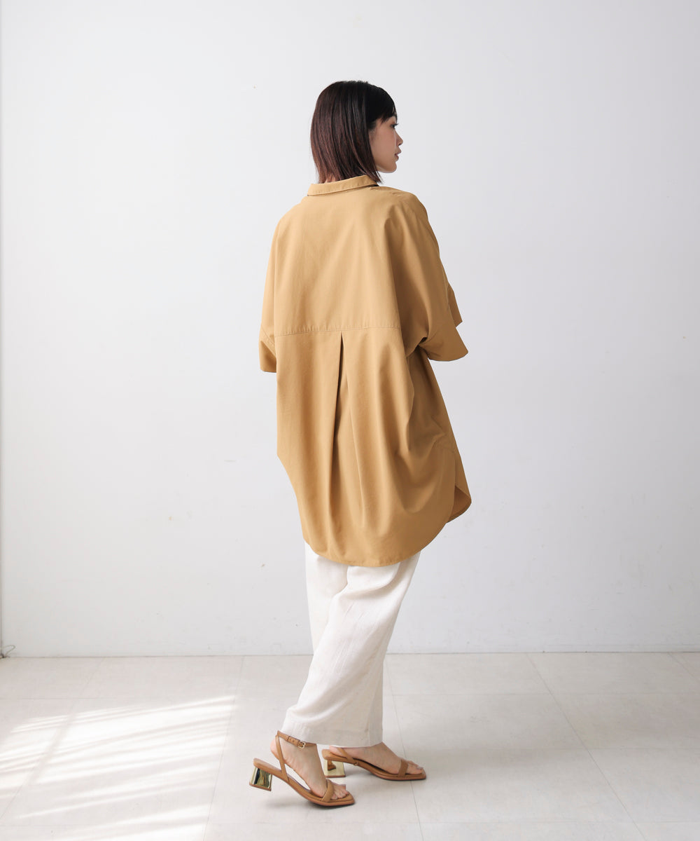 テックコットンオーバーサイズチュニック