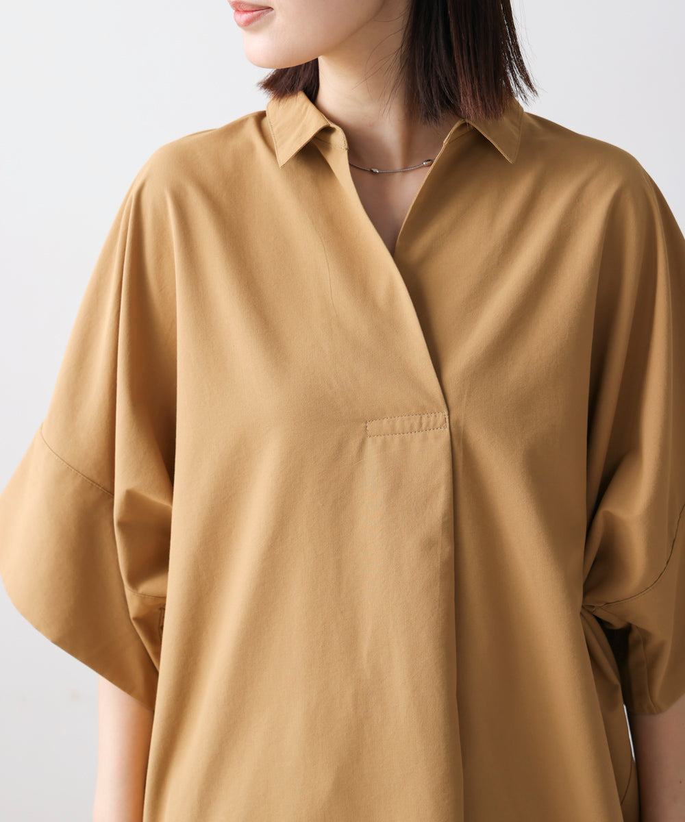 テックコットンオーバーサイズチュニック