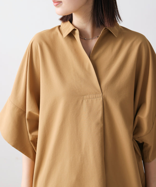 テックコットンオーバーサイズチュニック