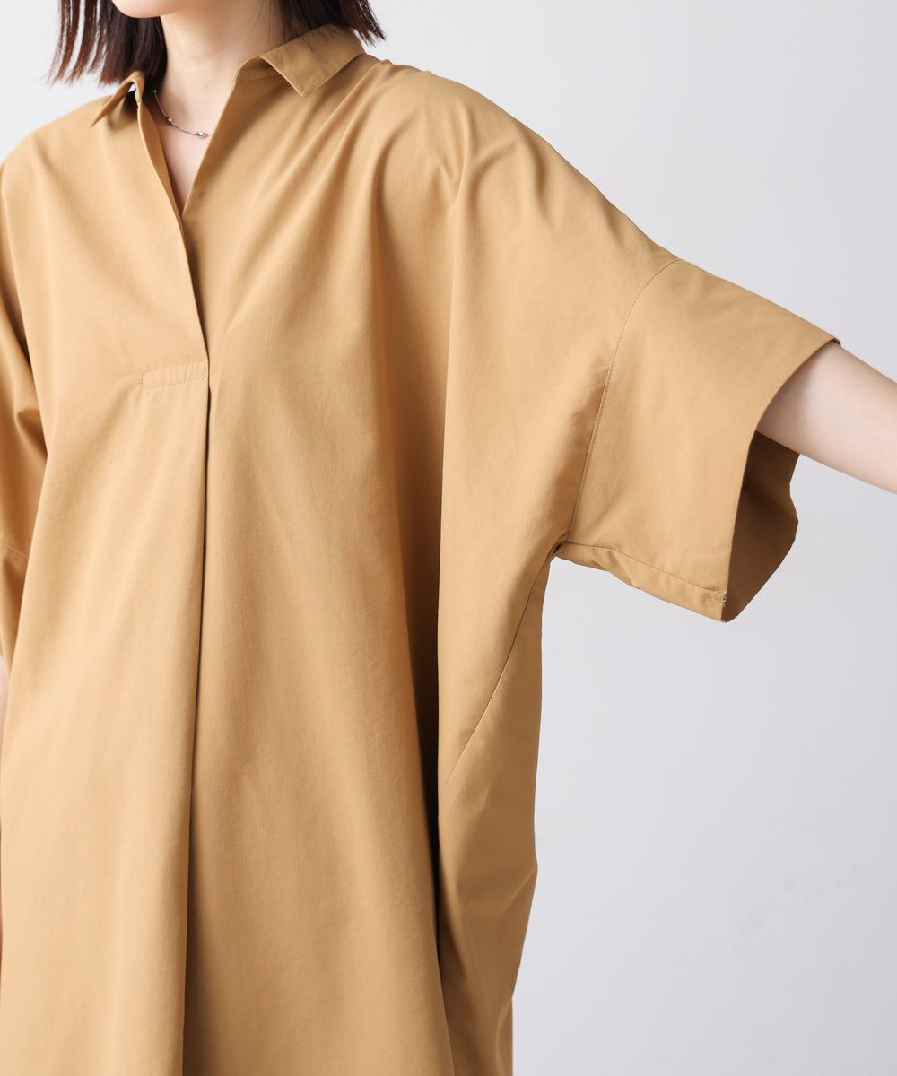 テックコットンオーバーサイズチュニック