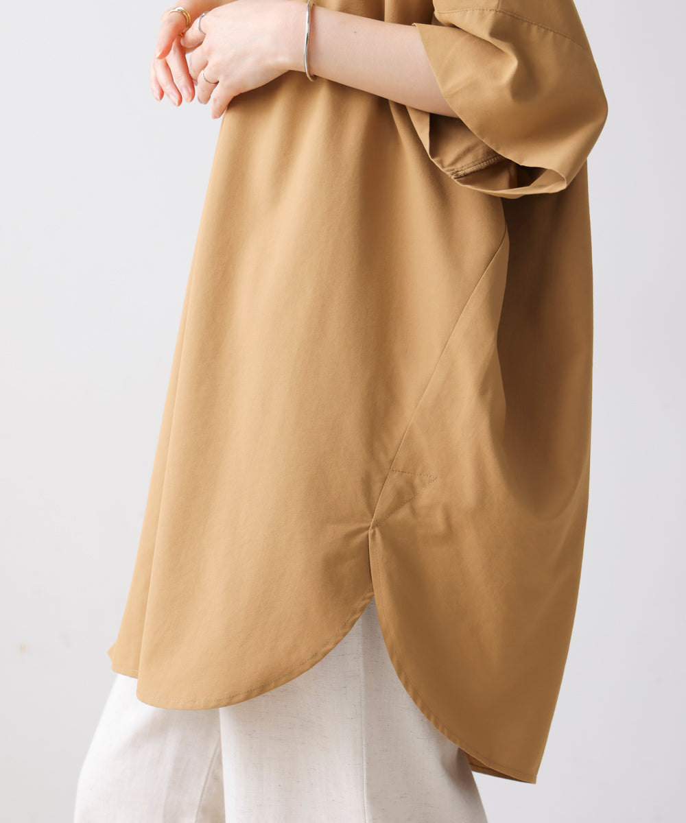テックコットンオーバーサイズチュニック