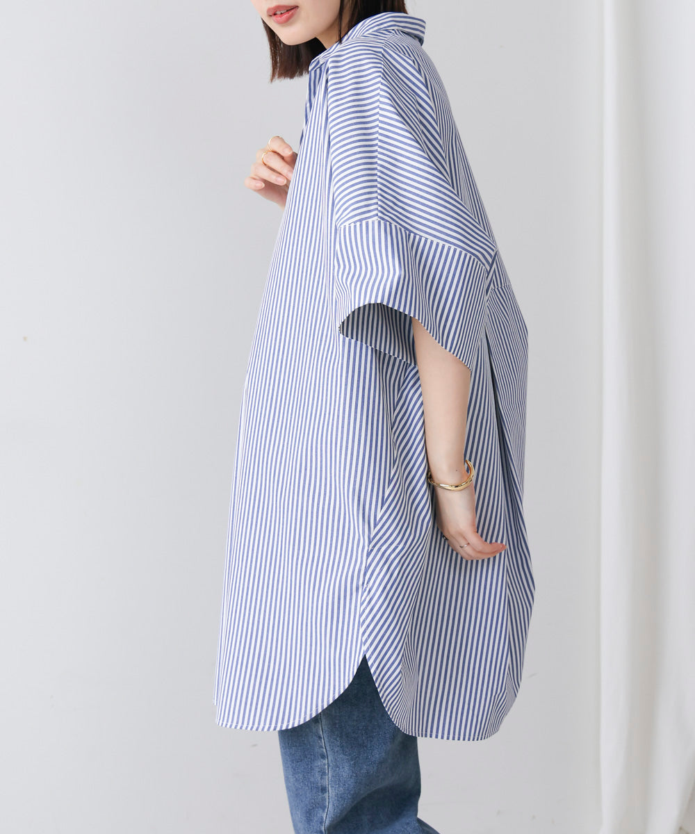 テックコットンオーバーサイズチュニック