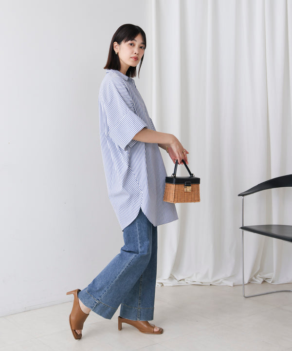 テックコットンオーバーサイズチュニック