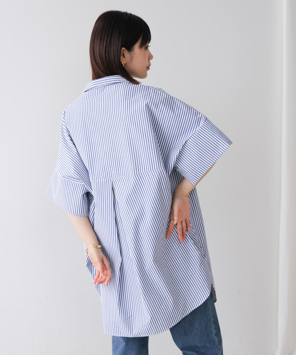 テックコットンオーバーサイズチュニック