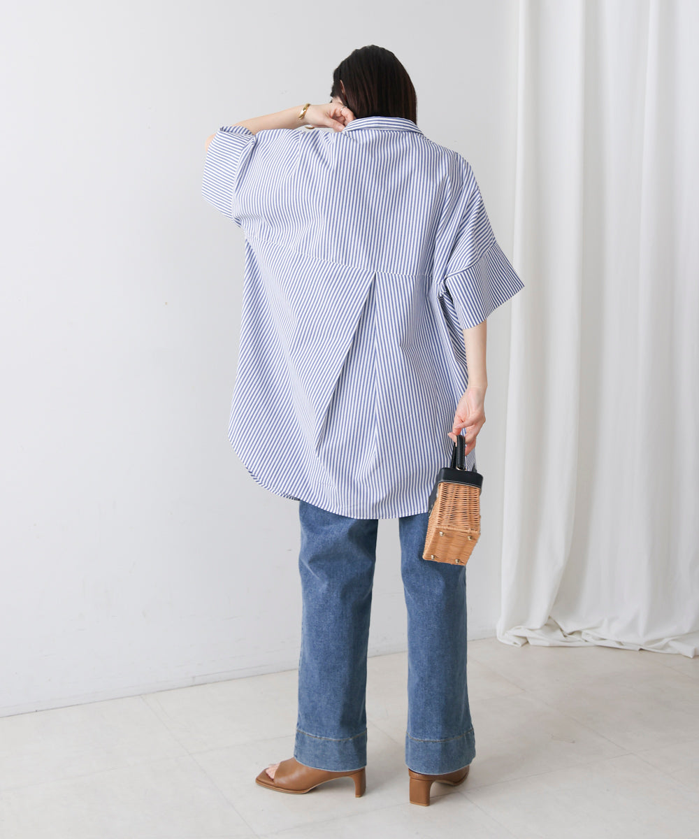 テックコットンオーバーサイズチュニック