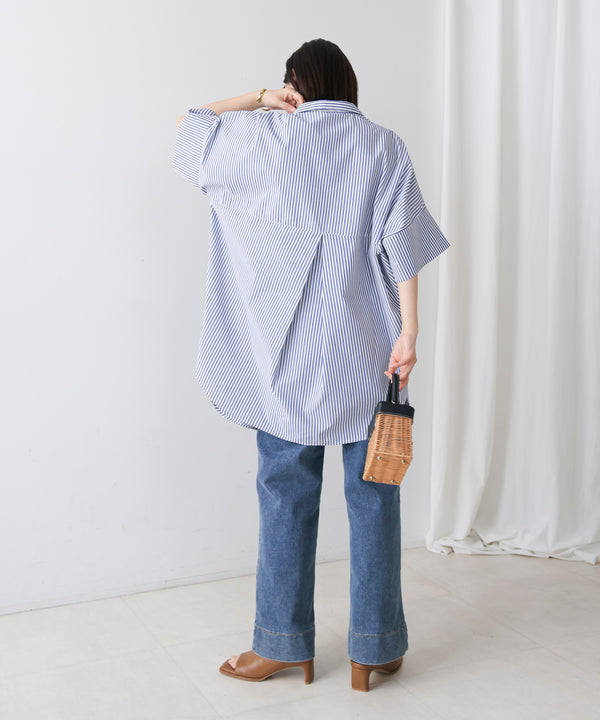 テックコットンオーバーサイズチュニック