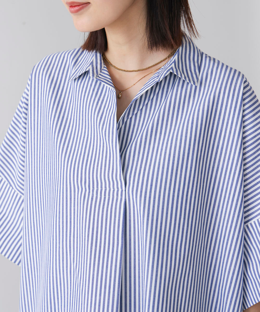 テックコットンオーバーサイズチュニック