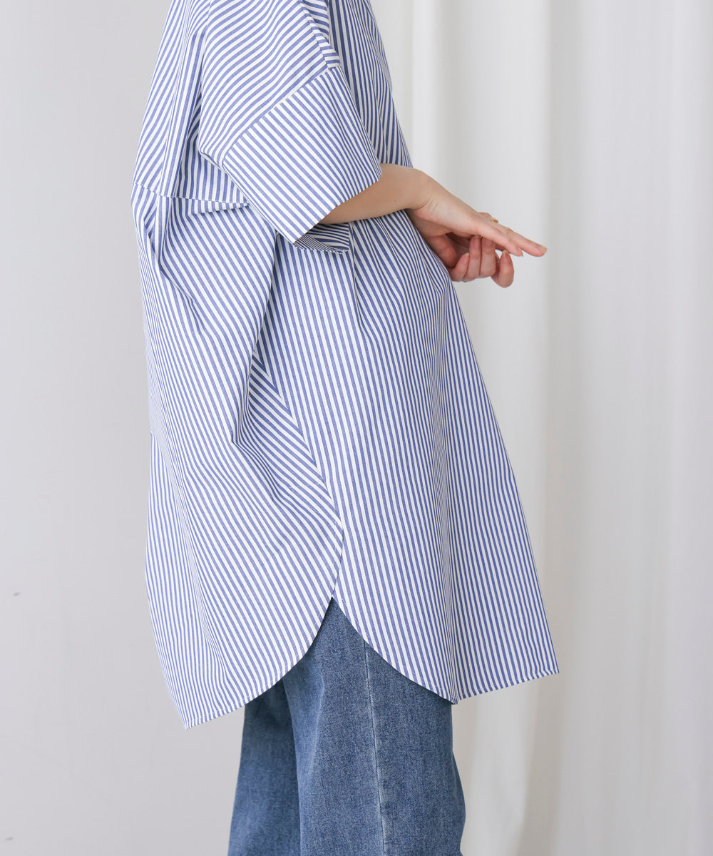 テックコットンオーバーサイズチュニック