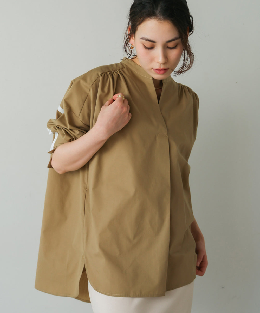バックタックシャツチュニック
