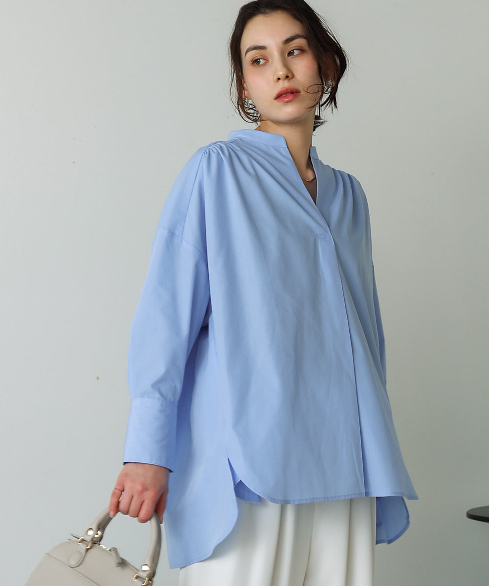 バックタックシャツチュニック