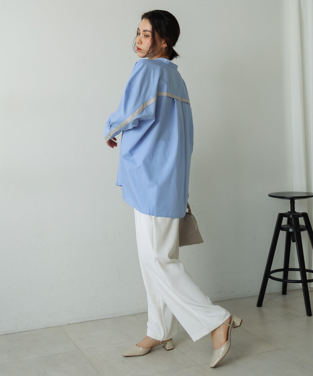 バックタックシャツチュニック