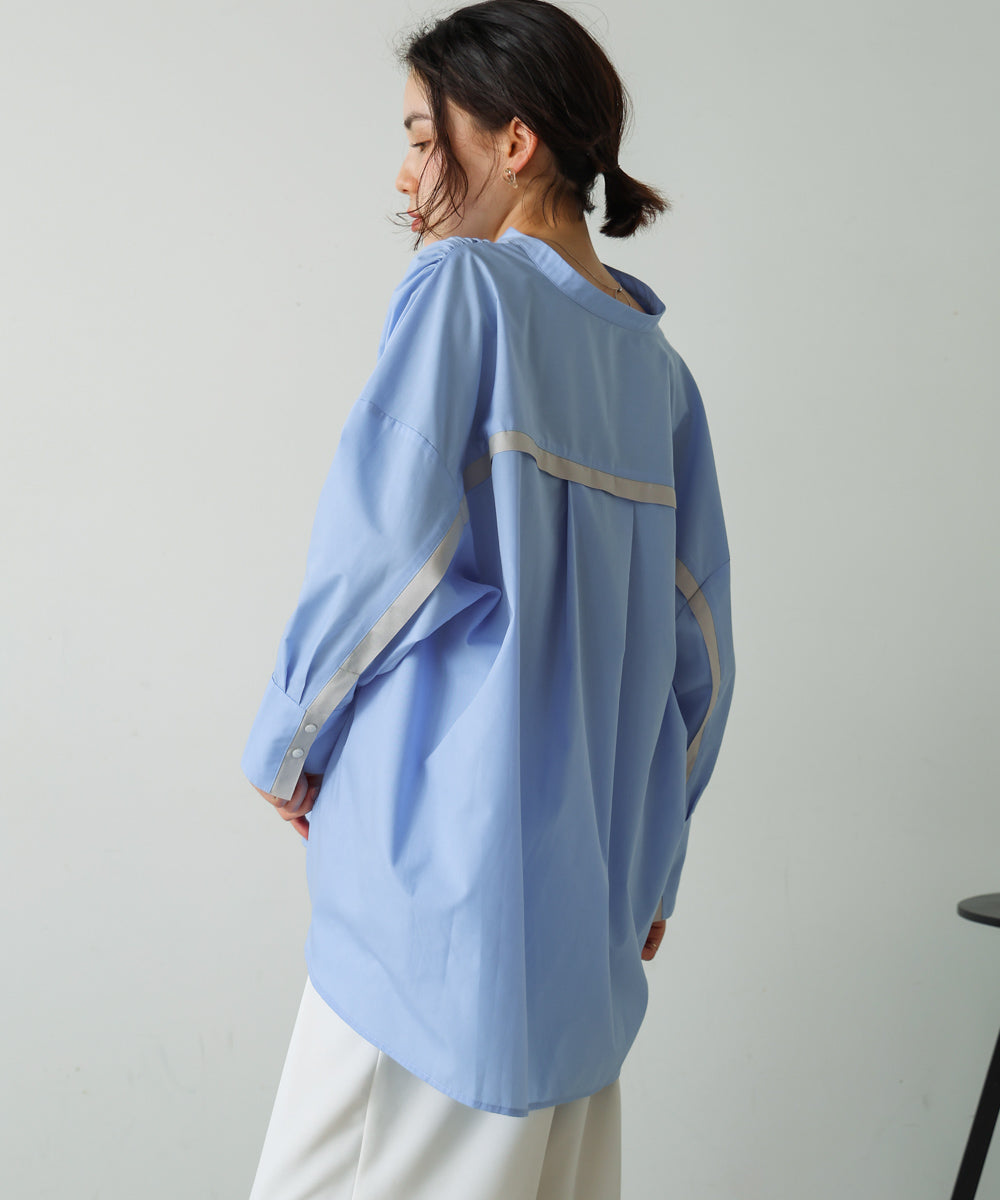 バックタックシャツチュニック