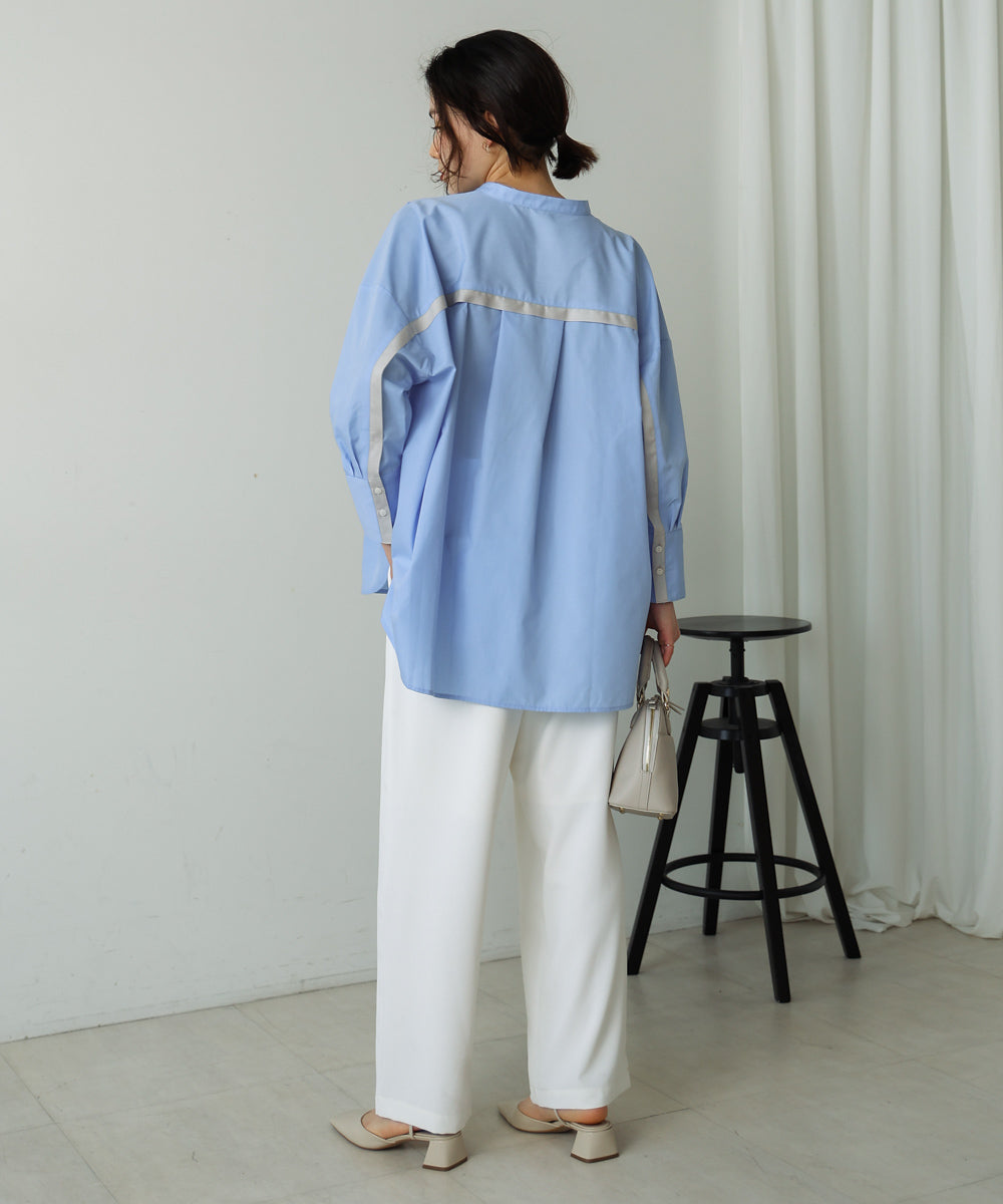 バックタックシャツチュニック