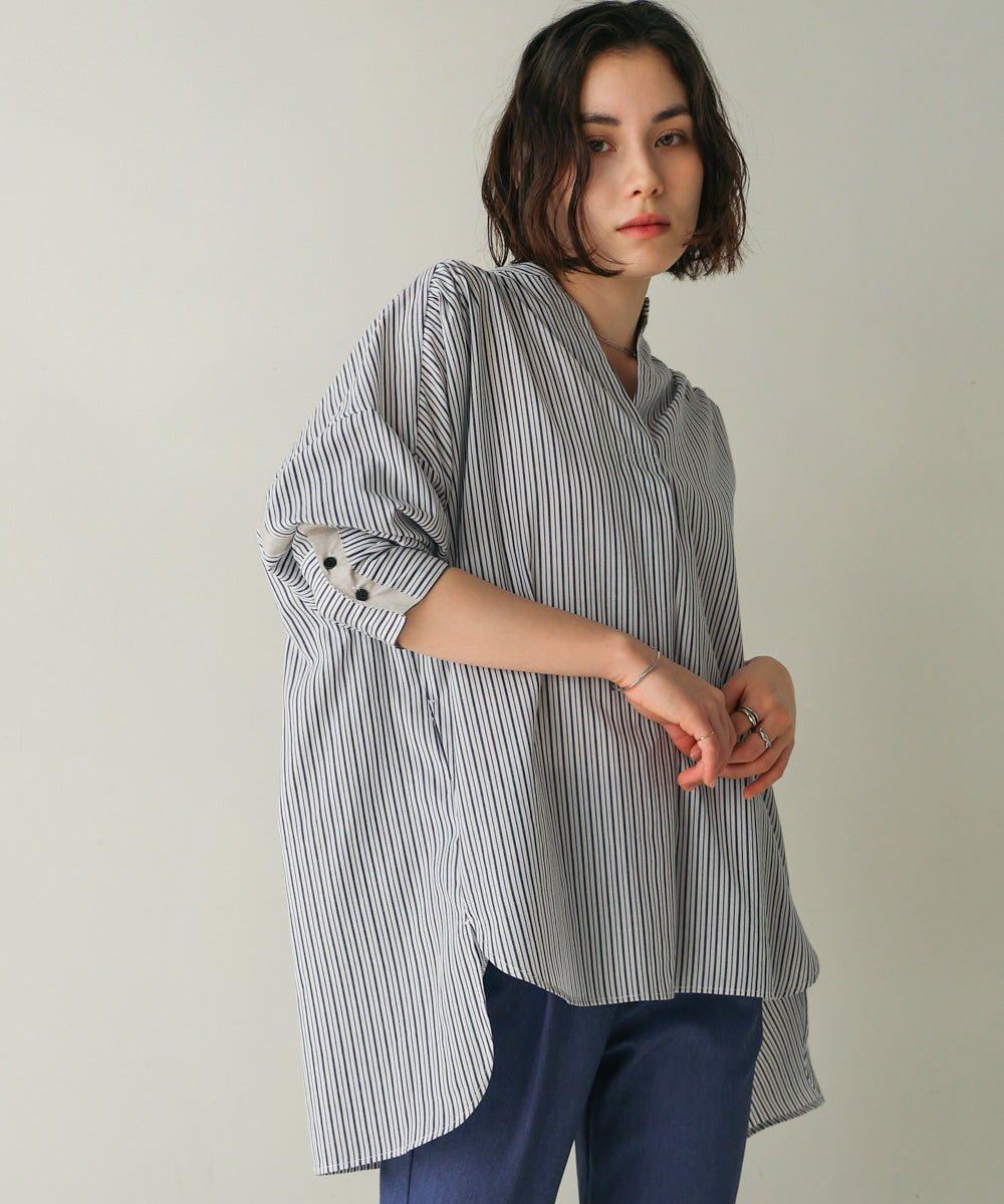 バックタックシャツチュニック