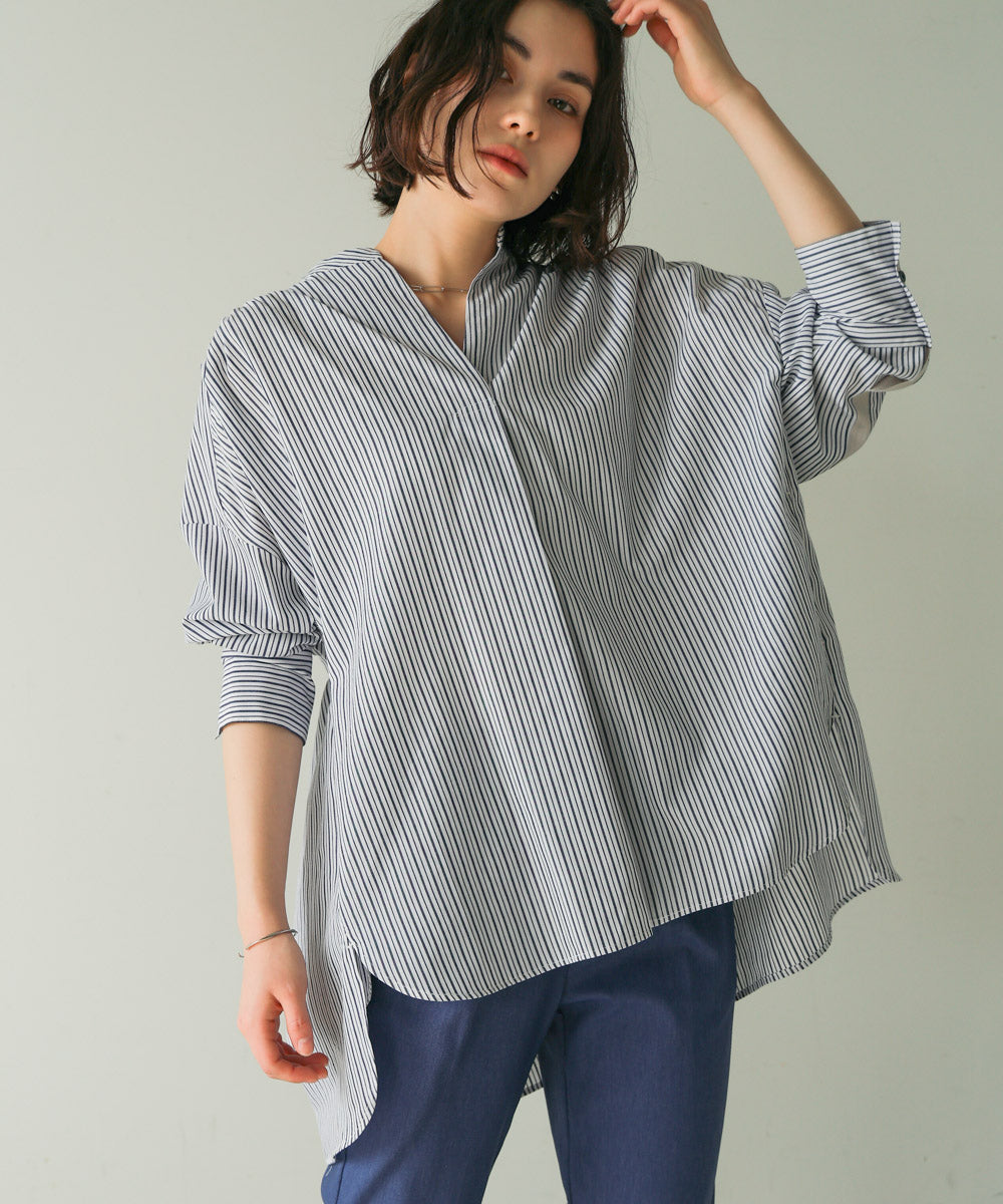 バックタックシャツチュニック