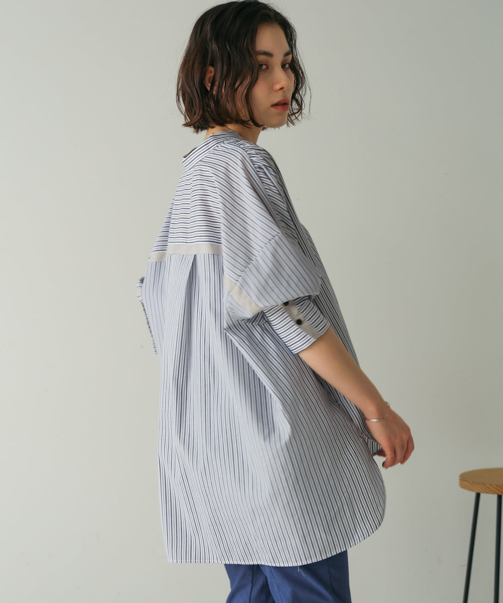 バックタックシャツチュニック