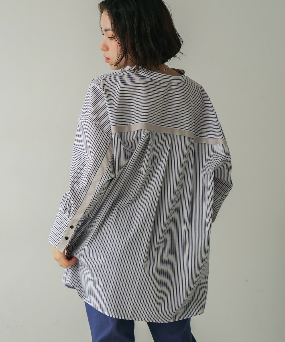 バックタックシャツチュニック