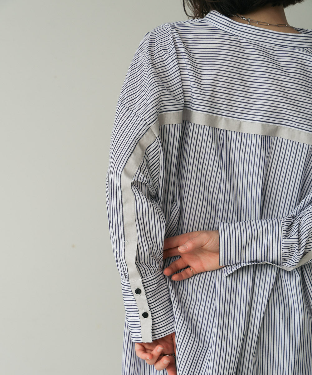 バックタックシャツチュニック