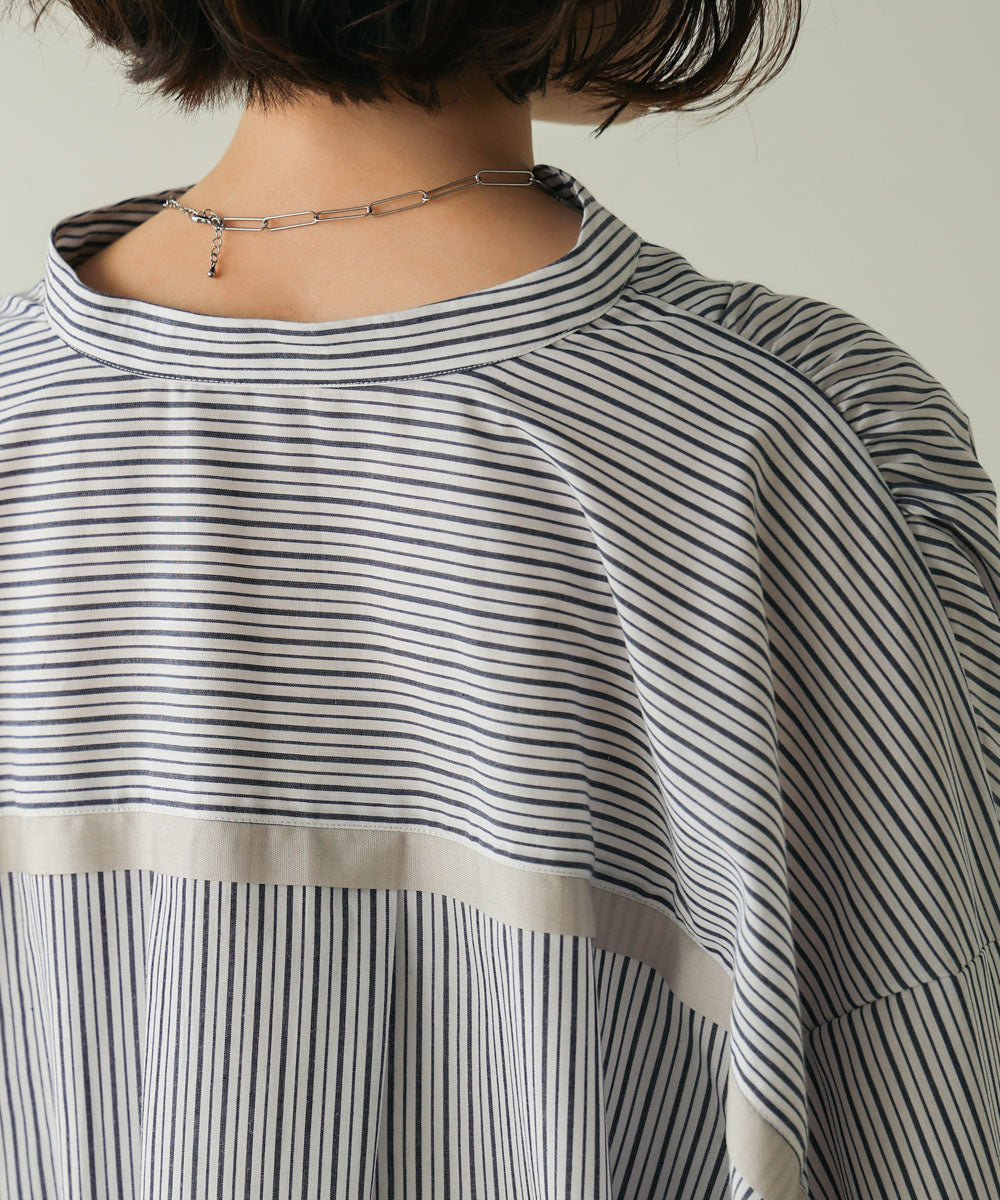 バックタックシャツチュニック