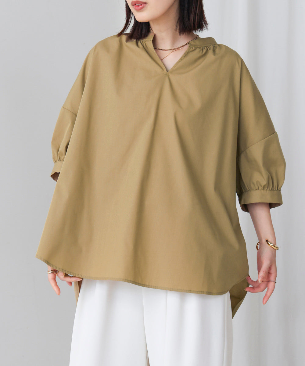 バックギャザーシャツブラウス