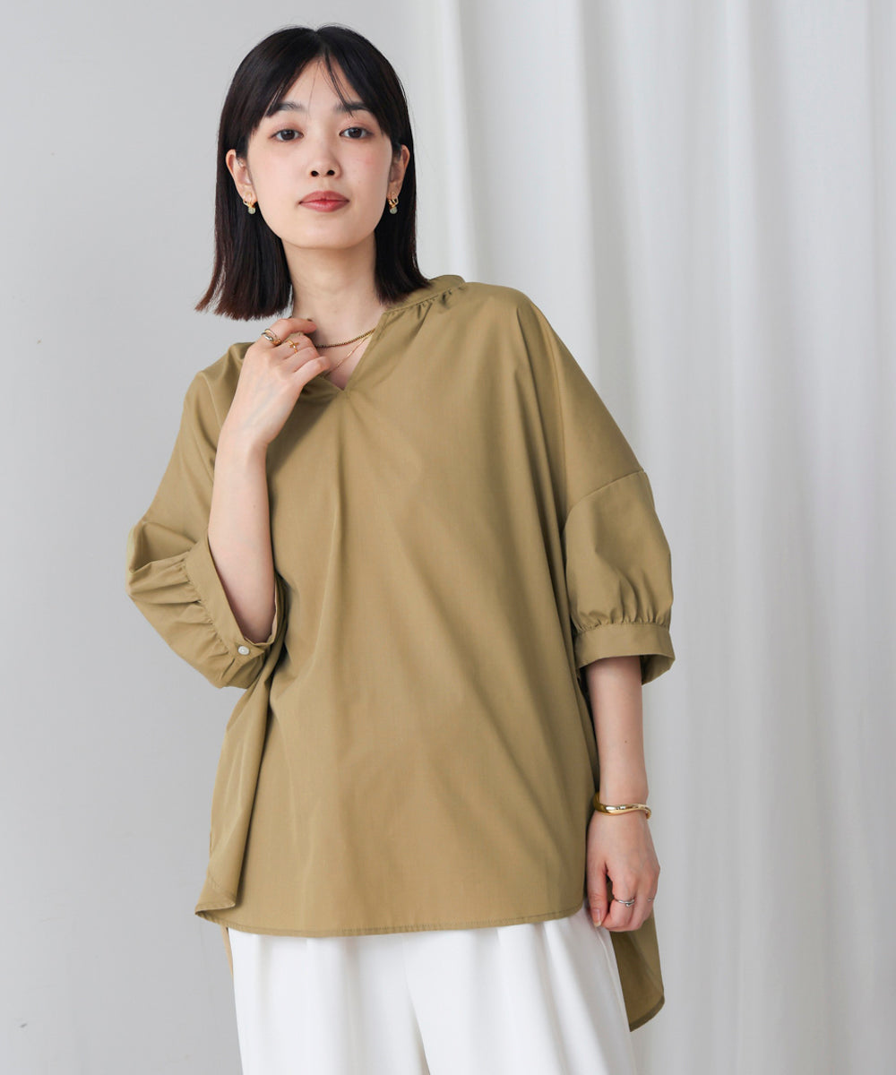 バックギャザーシャツブラウス