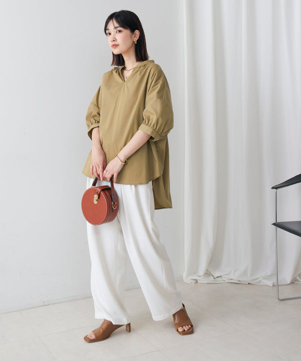 バックギャザーシャツブラウス