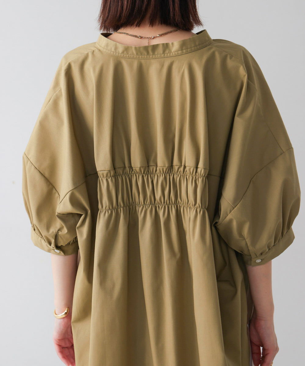 バックギャザーシャツブラウス
