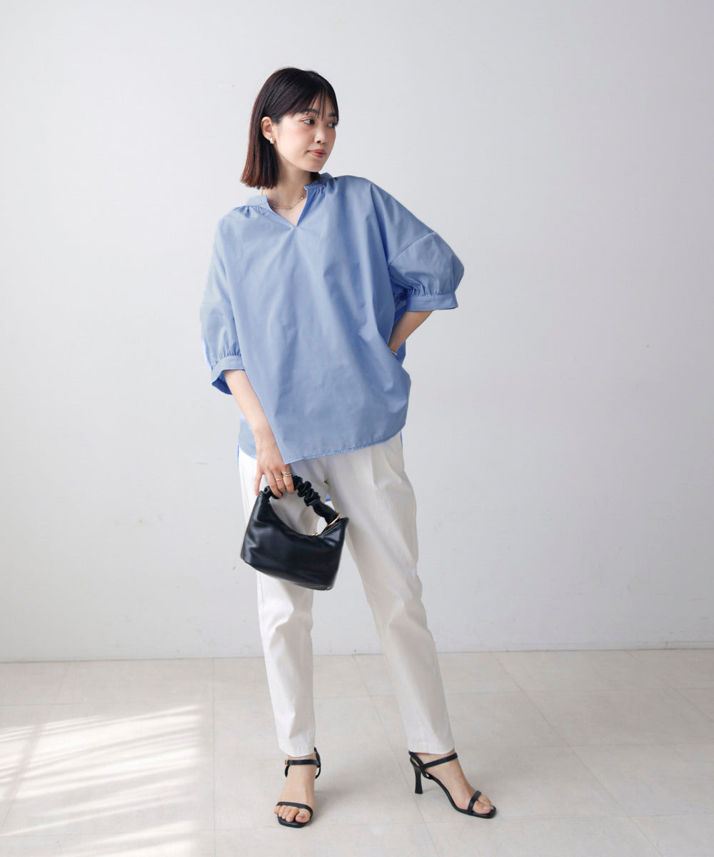 バックギャザーシャツブラウス