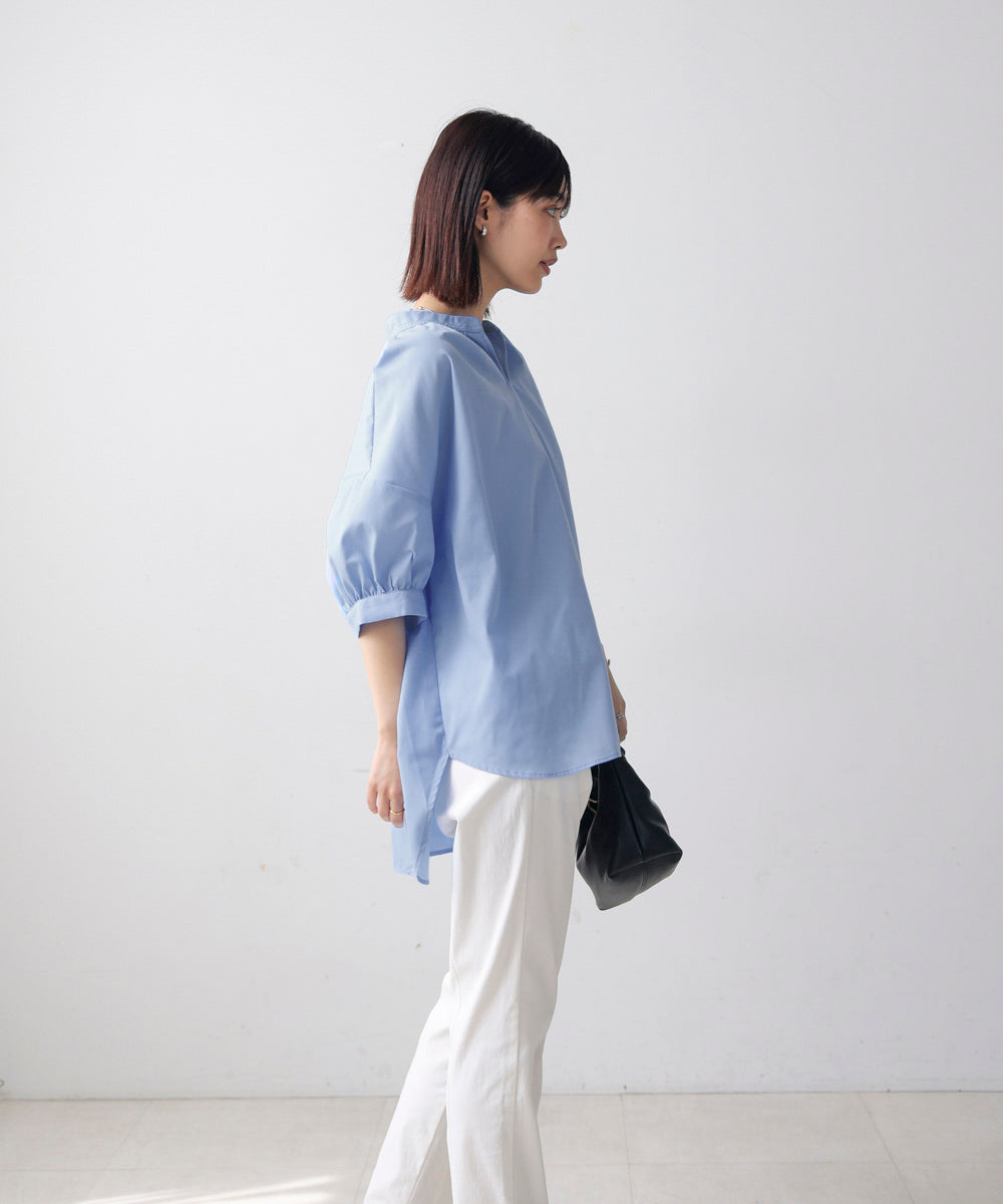 バックギャザーシャツブラウス