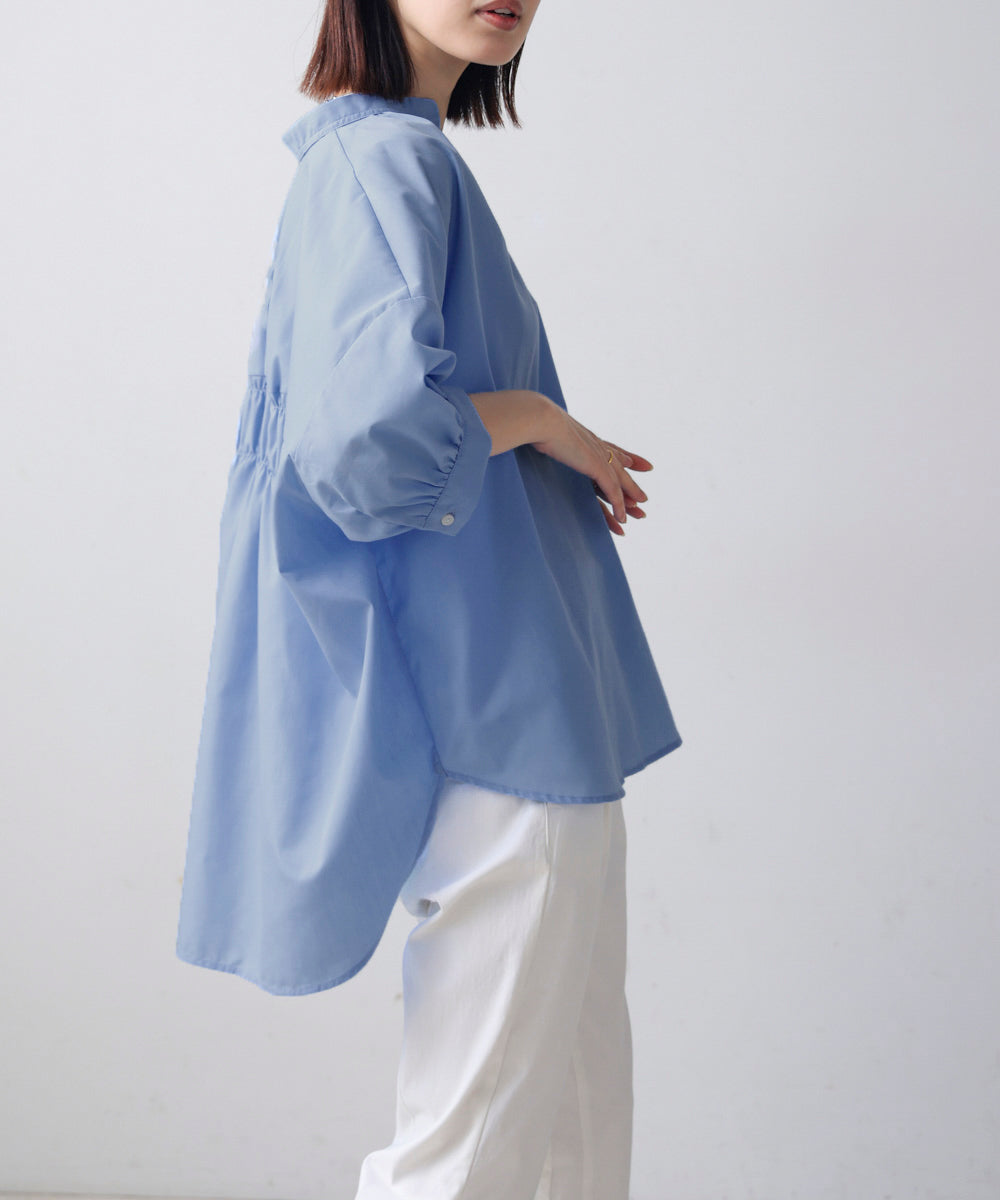 バックギャザーシャツブラウス