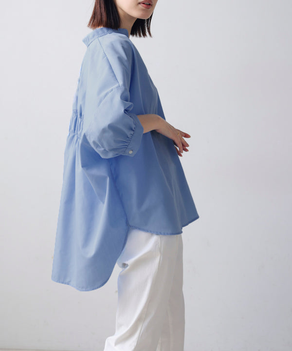 バックギャザーシャツブラウス