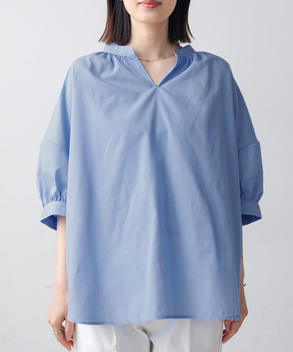 バックギャザーシャツブラウス
