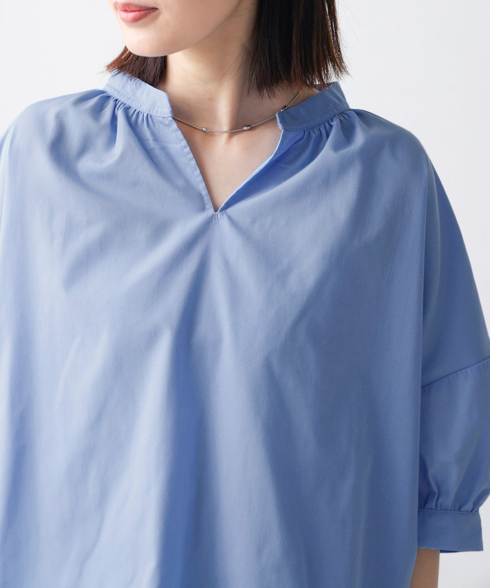 バックギャザーシャツブラウス