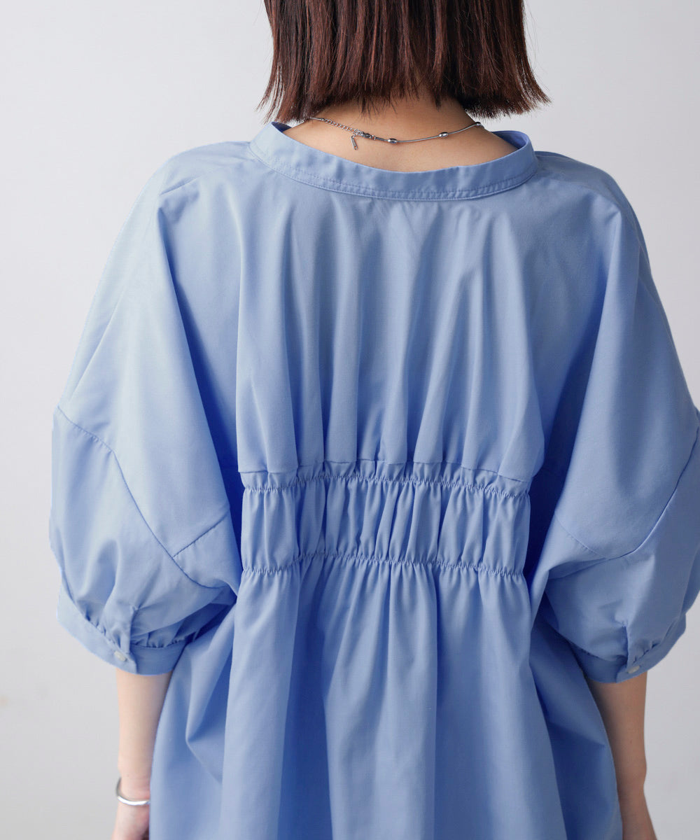 バックギャザーシャツブラウス