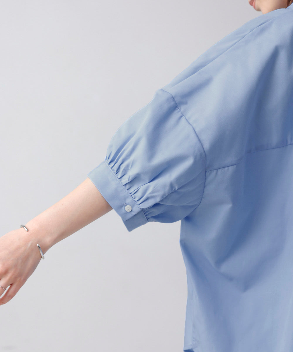 バックギャザーシャツブラウス