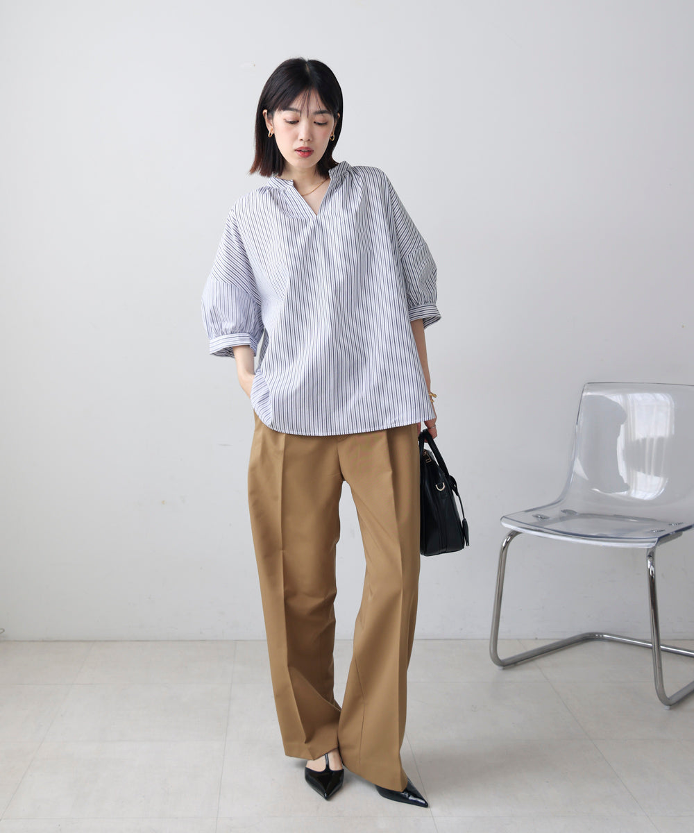 バックギャザーシャツブラウス