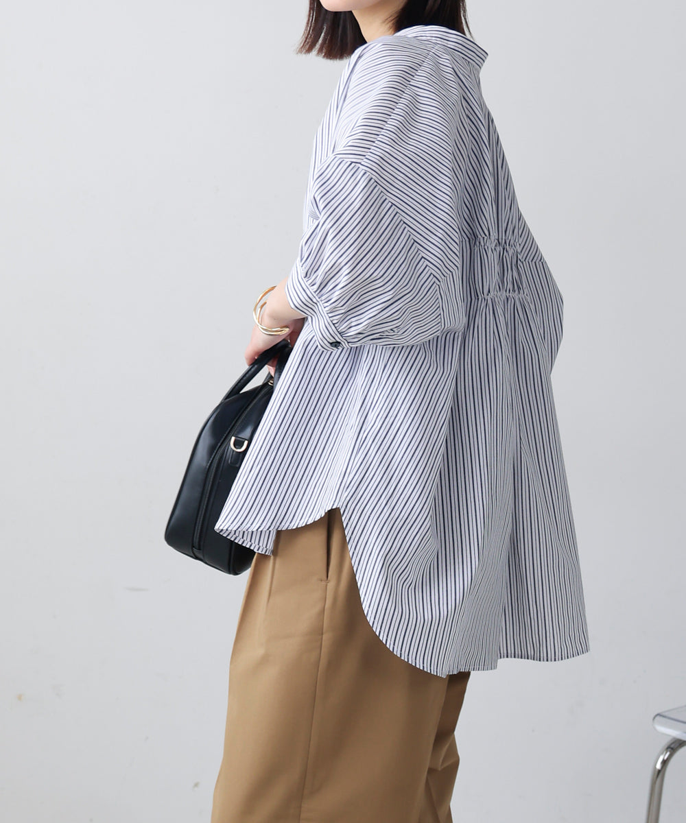 バックギャザーシャツブラウス