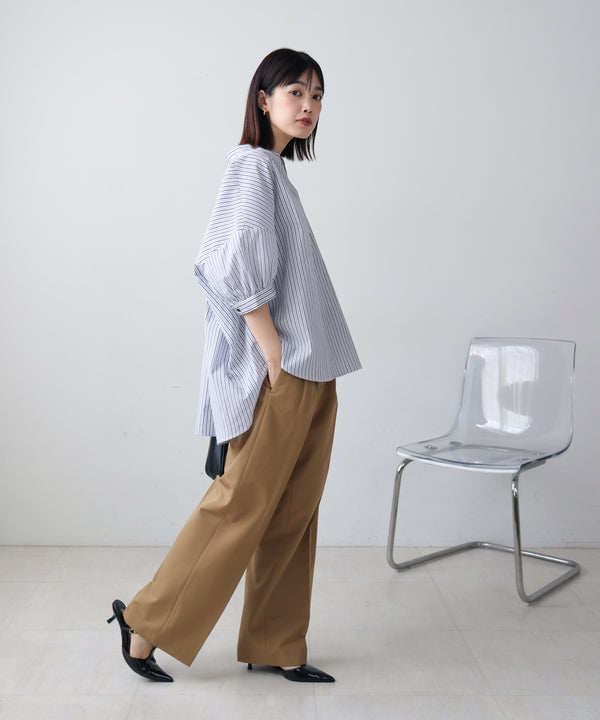 バックギャザーシャツブラウス