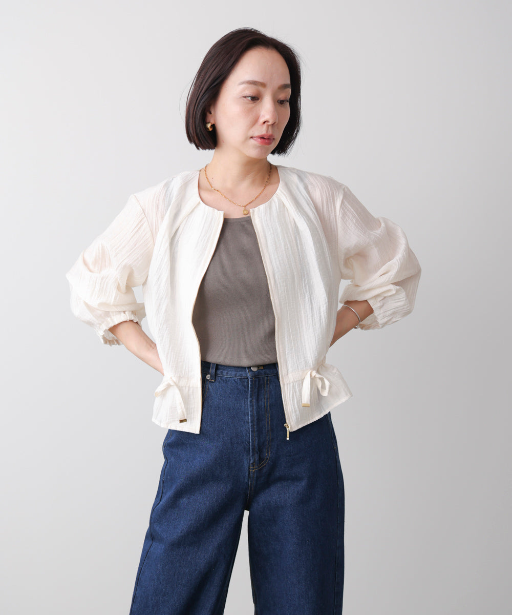 シアーノーカラーブルゾン