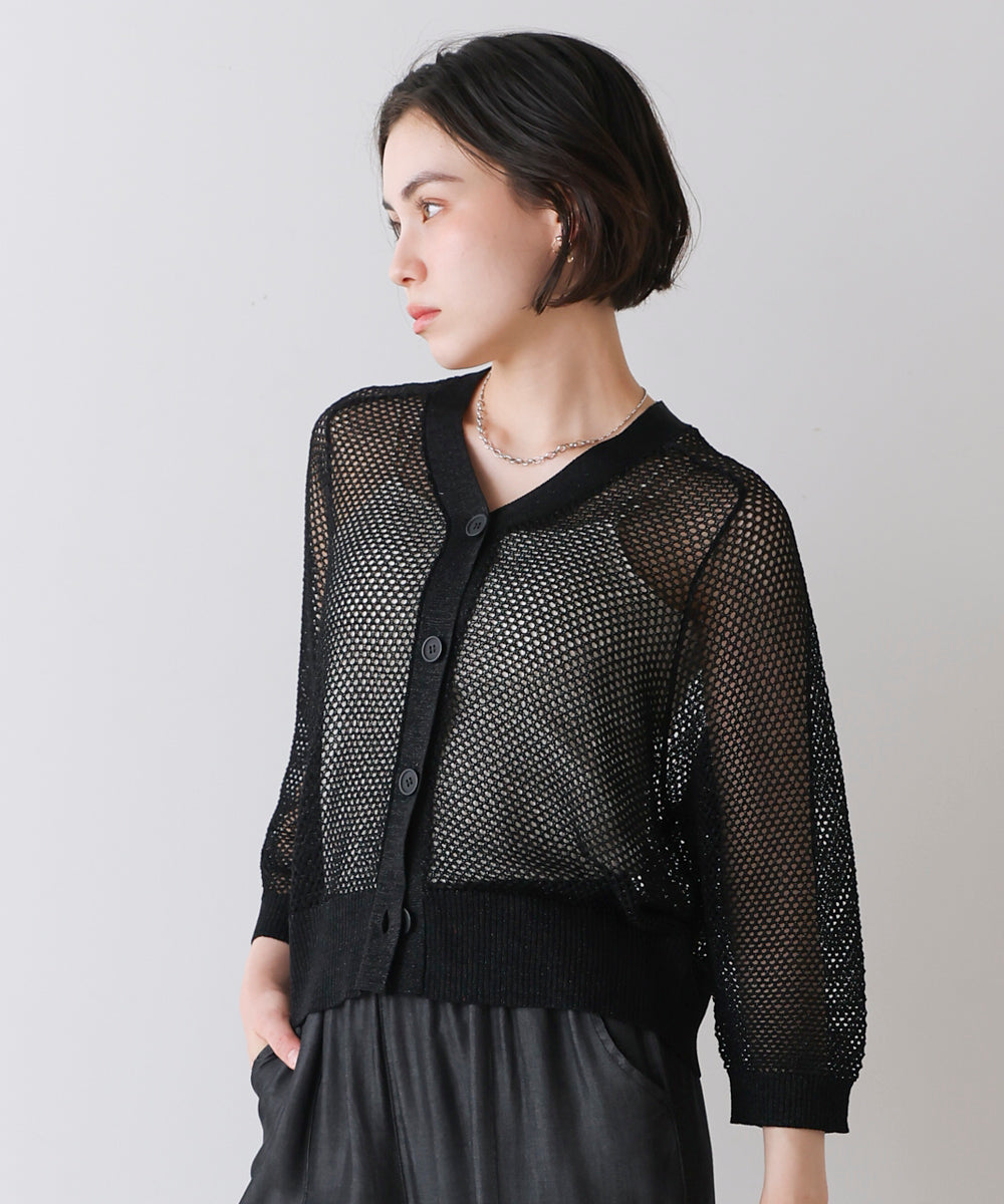 メッシュアミニットカーディガン