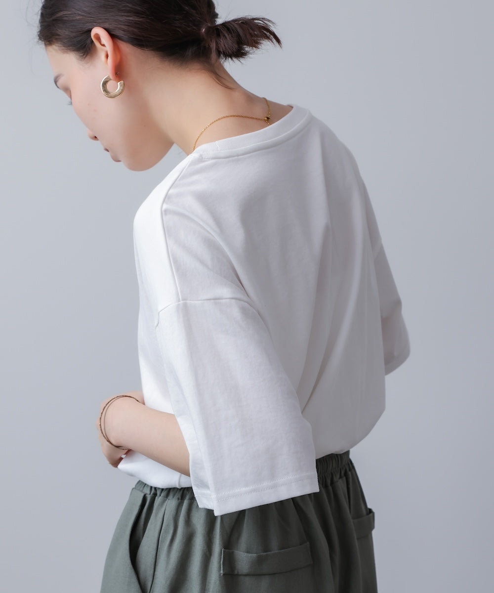 接触冷感スリットスリーブロゴT